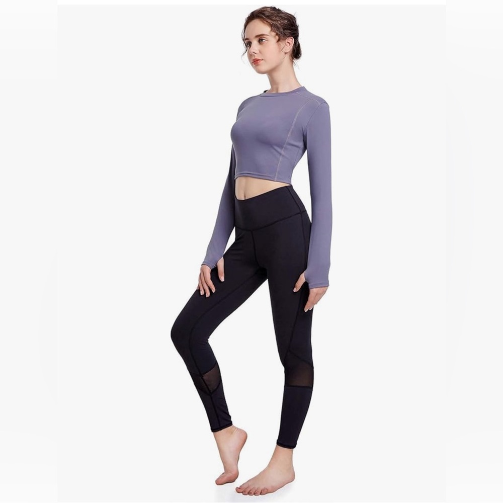 Women's Athletic Long Sleeve Purple Top